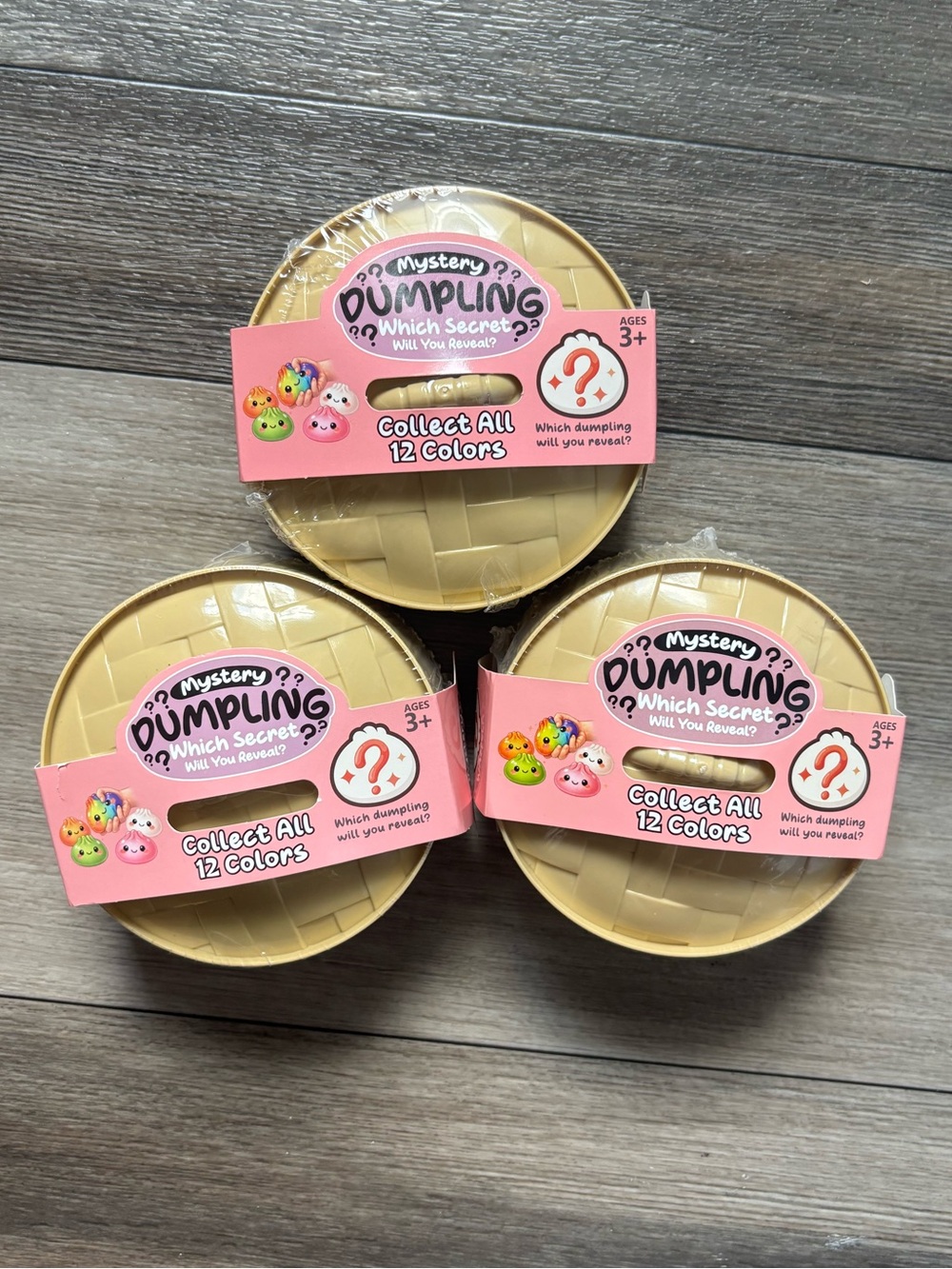 3 Brand New Sealed Mystery Dumplings
